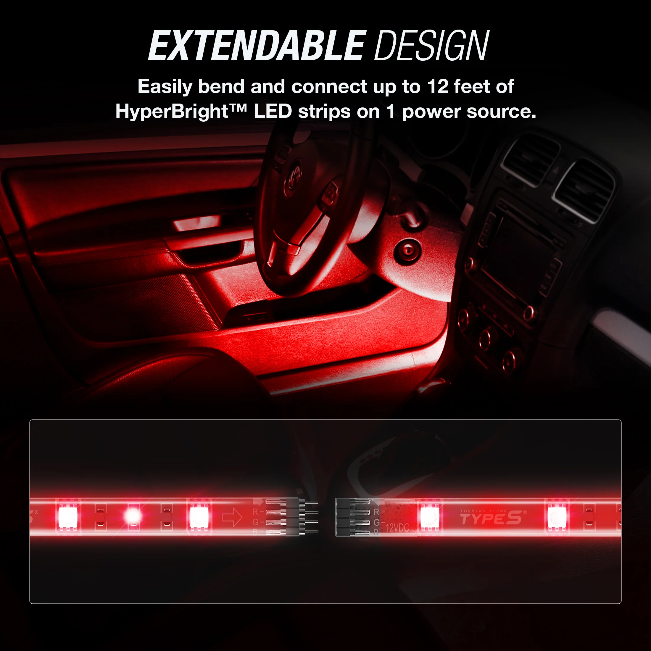 TYPE S HyperBright™ 24" LED Lighting Kit (Red) - Image 3