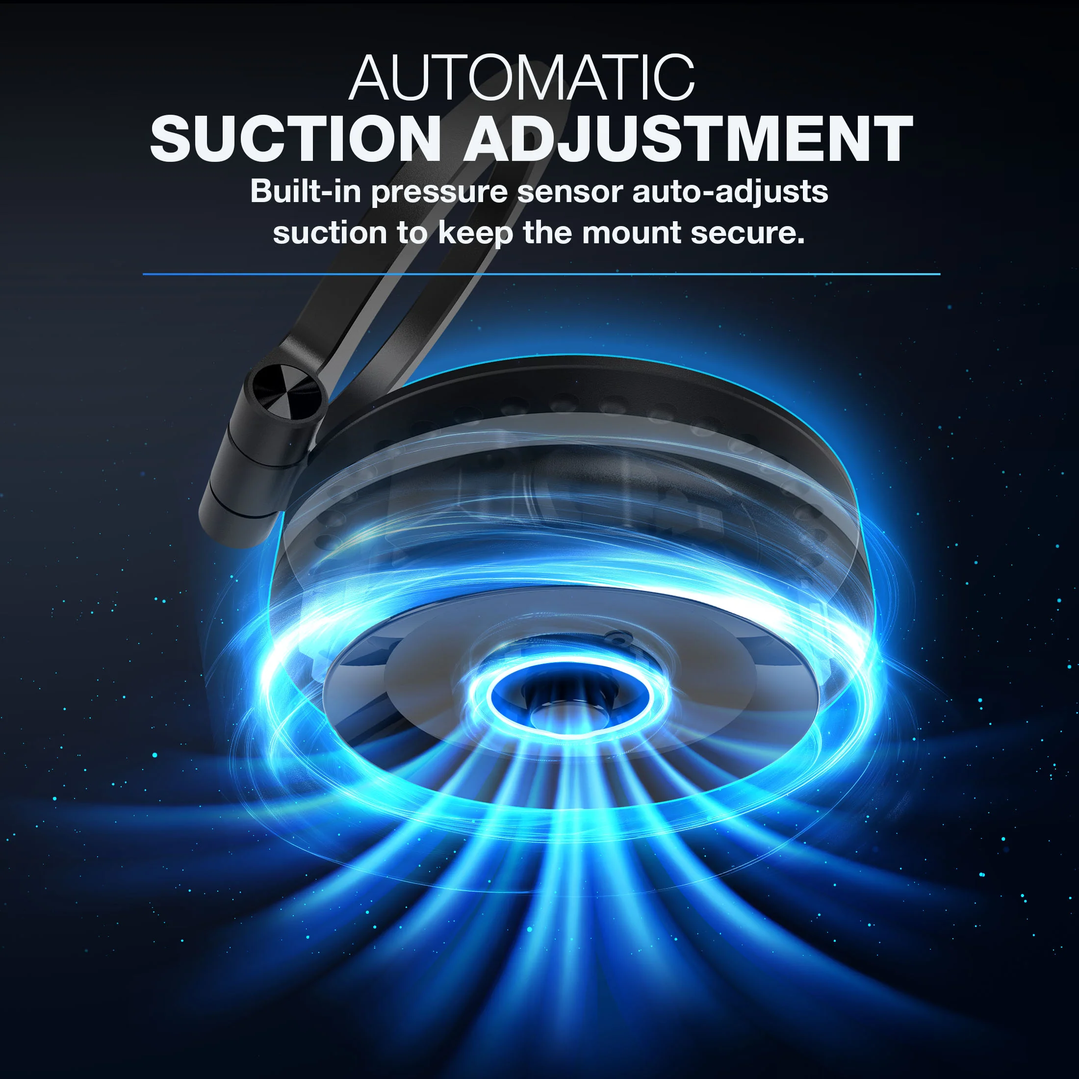 TYPE S Powered Vacuum Suction Phone Holder with Magnetic Mount, Automatic Pressure Detection, Automatic Suction Adjustment - Image 2