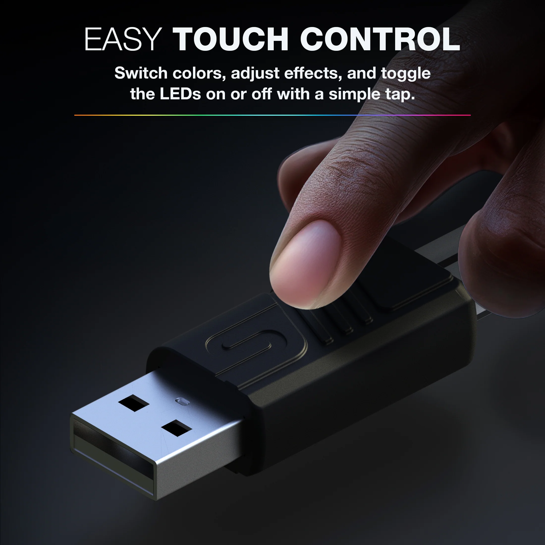 USB-A to Lightning LED Charging Cable - Image 3